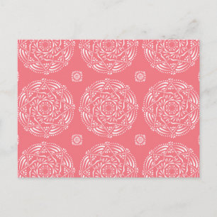 Cartão Postal Peach Mandala