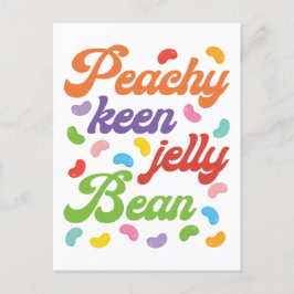 Cartão Postal Peachy Keen Jelly Bean Páscoa Candy Retro