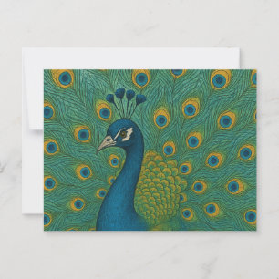 Cartão Postal Peacock