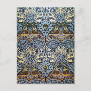 Cartão Postal Peacock e Dragon, William Morris