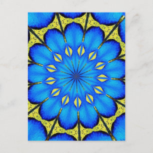 Cartão Postal Peacock Feather Caleidoscópio 4