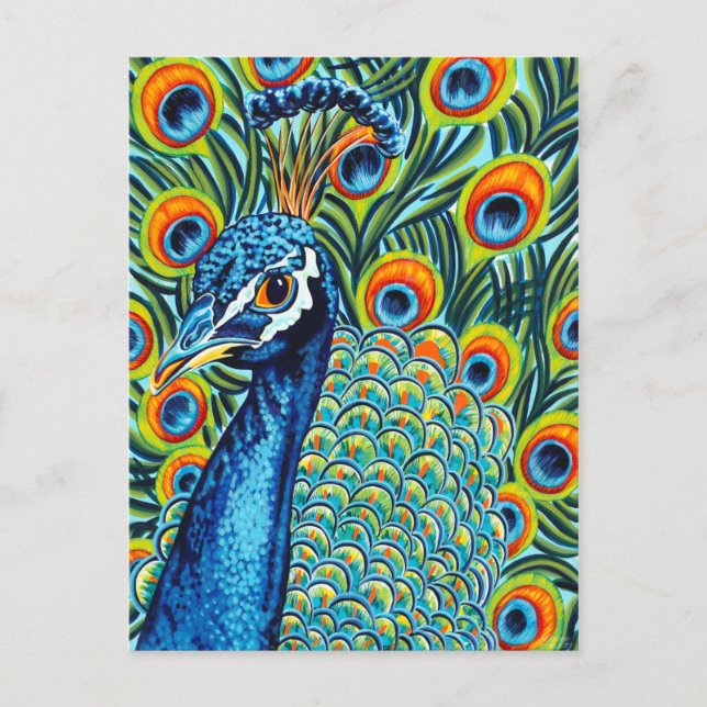 Cartão Postal Peacock I caído (Frente)