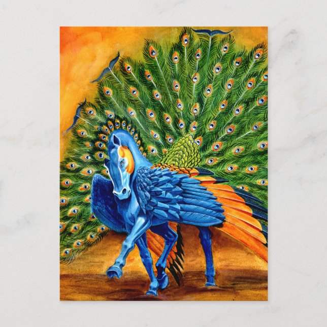 Cartão Postal Peacock Pegasus (Frente)