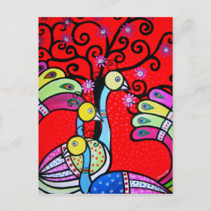 CARTÃO POSTAL PEACOCKS