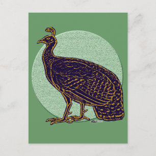 Cartão Postal Peafowl: Congo Impressionista Hen