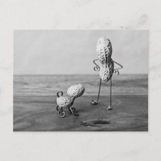 Cartão Postal Peanut Man and Dog