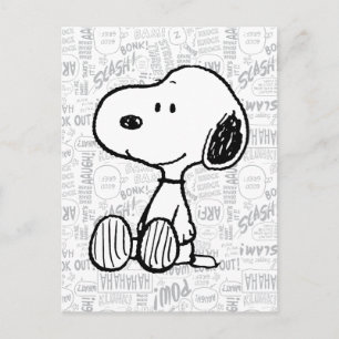 Cartão Postal PEANUTS   Esnoopia sobre Histórias em quadrinhos b