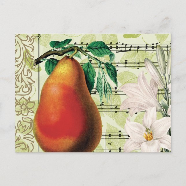 Cartão Postal Pear Elegante (Frente)