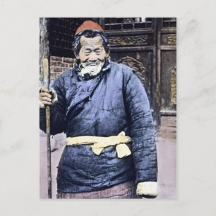 Cartão Postal Peasant Herder Vintage, Japão