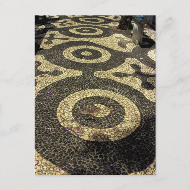 Cartão Postal Pebble Art Frota: Funchal, Madeira (Frente)