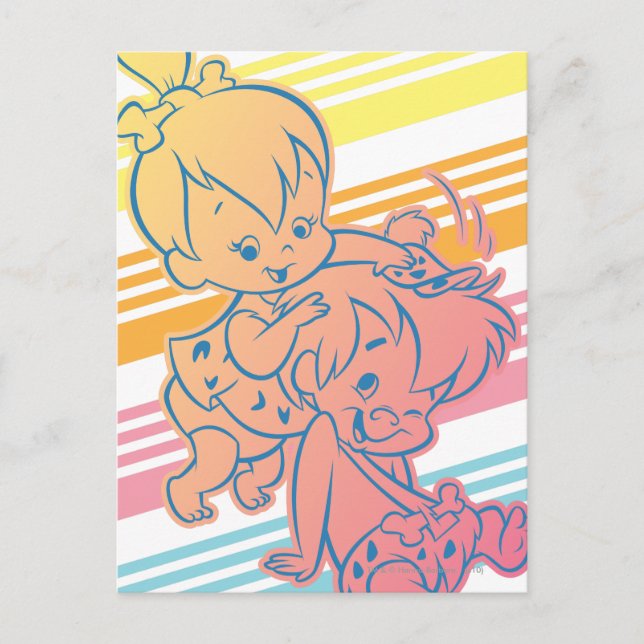 Cartão Postal PEBBLES™ Bam Bam em crescimento (Frente)