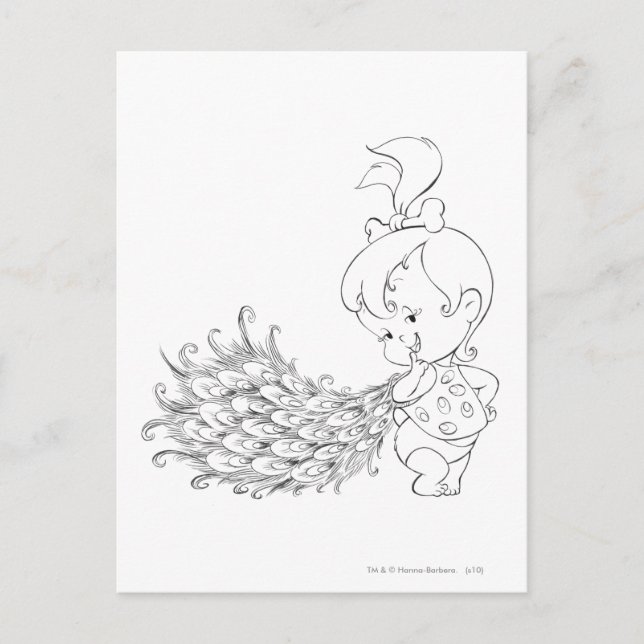 Cartão Postal PEBBLES™ In Peacock (Frente)