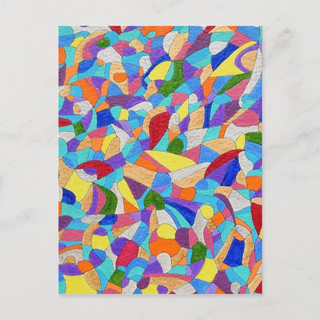 Cartão Postal Pebolhas em uma praia (Frente)