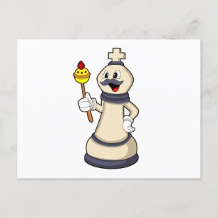 Cartão Postal Peça de xadrez King no Chess.PNG