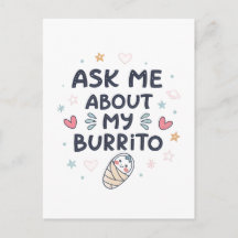 Peça-me Sobre Minha Arte de Bebê Bonito Burrito