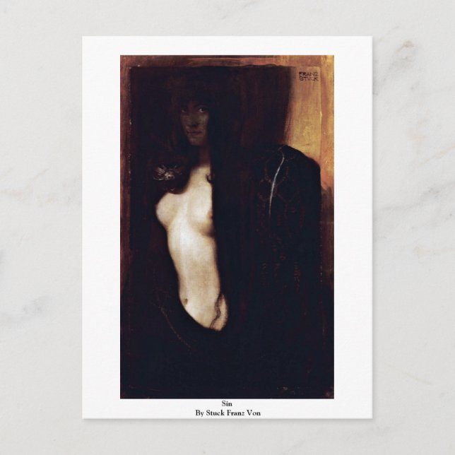 Cartão Postal Pecado por Franz colado Von (Frente)