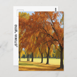 Cartão Postal Pecan Grove Edge Bonito Aumenta Arte de Eterno