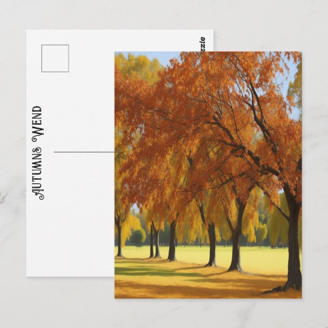 Cartão Postal Pecan Grove Edge Bonito Aumenta Arte de Eterno (Frente/Verso)