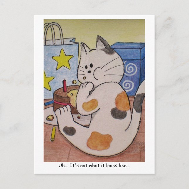 Cartão Postal Peças aqui Cartão-postal "Oops" (Frente)