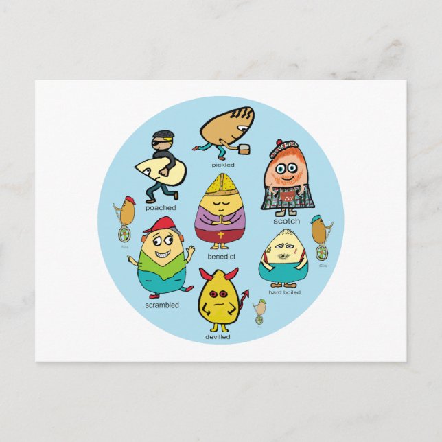 Cartão Postal Peças de ovos (Frente)