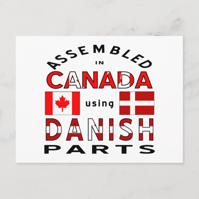 Cartão Postal Peças Dinamarquesas Canadenses (Frente)