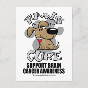 Cartão Postal Peças para o Cancer do Cure Dog Brain