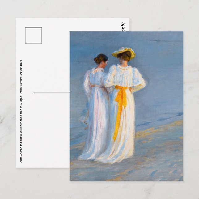 Cartão Postal Peder Severin Kroyer - Anna Ancher & Marie Kroyer (Frente/Verso)