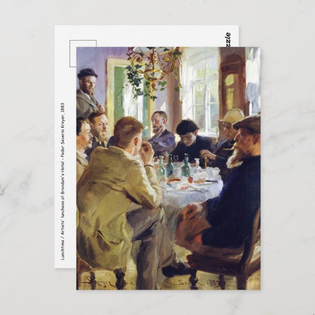Cartão Postal Peder Severin Kroyer - Hora do almoço (Frente/Verso)