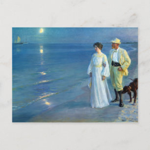 Cartão Postal Peder Severin Krøyer Summer Evening Skagen Beach
