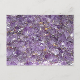 Cartão Postal Pedra de cristal violeta da gem Ametyst