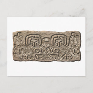 Cartão Postal Pedra de jaguar maia