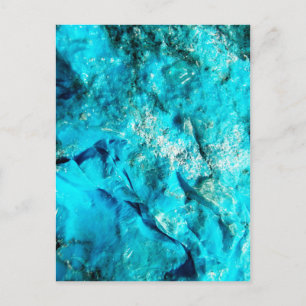 Cartão Postal Pedra Marble Moderna Turquesa