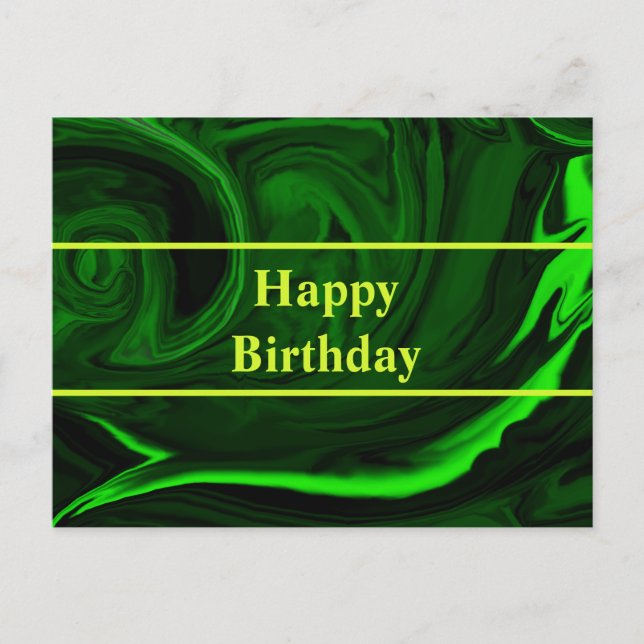 Cartão Postal pedra verde-malaquita de textura, personalizada (Frente)