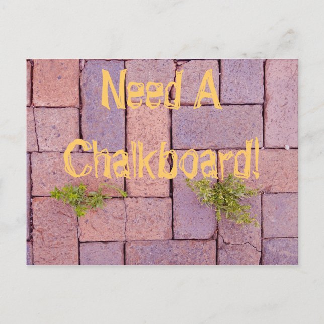 Cartão Postal Pedras de Pavimentação Divertidas Ervas Caminho Fo (Frente)