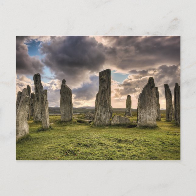 Cartão Postal Pedras de Pé de Callanish (Frente)
