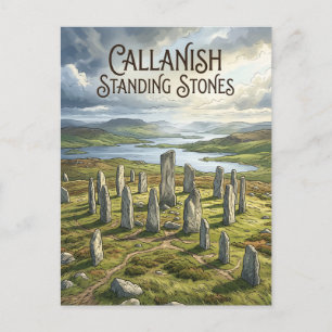 Cartão Postal Pedras de Pé de Callanish Escócia