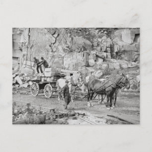 Cartão Postal Pedreira de Granito de New England, 1908