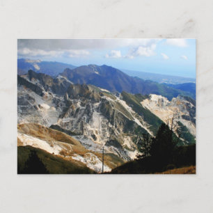 Cartão Postal Pedreiras de Mármore Branco, Carrara - Itália