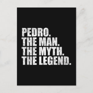 Cartão Postal Pedro nome, Pedro O Homem O Mito A Lenda