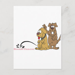 Cartão Postal Pee on Breast Cancer