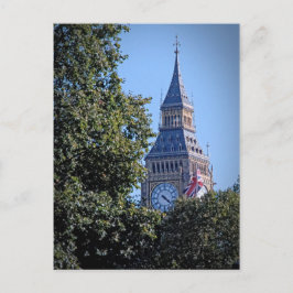 Cartão Postal Peek-a-Boo - Big Ben acima das árvores