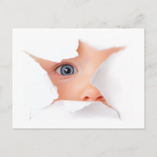 Cartão Postal Peeking Baby Vê Você