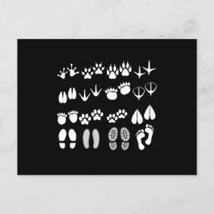 Cartão Postal Pegadas Animais Fazendas Farmer Galinha Presente