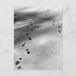 Cartão Postal Pegadas em neve