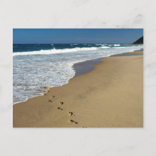 Cartão Postal Pegadas na Praia, Mabibi, Thongaland