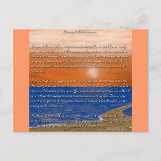 Cartão Postal Pegadas no Poema da Areia