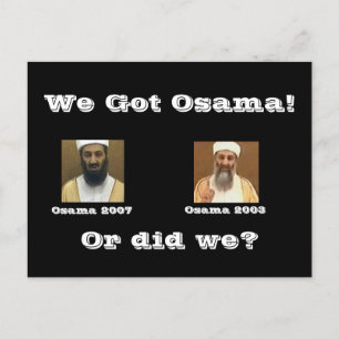 Cartão Postal Pegamos Osama!