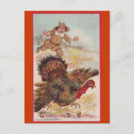Cartão Postal Pegando uma Turquia, Cartaz de Arte Vintage