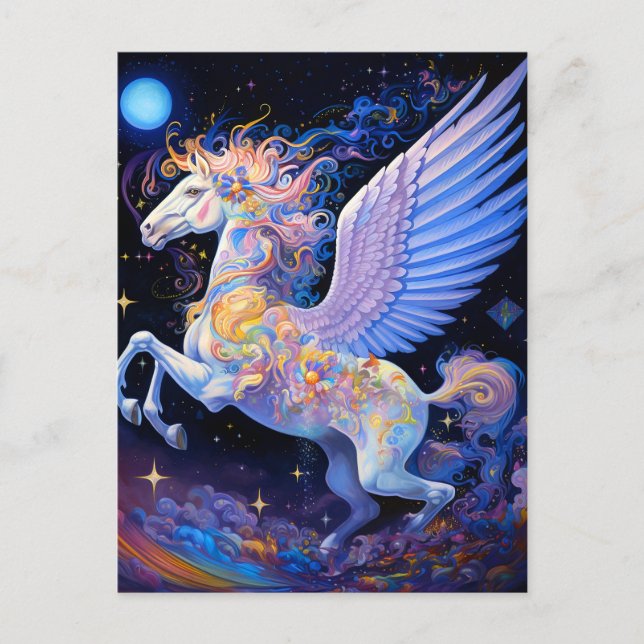 Cartão Postal Pegasus Fantasy Art (Frente)