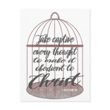 Peguem em cativeiro todos os pensamentos, escritur